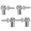 6mm Male Female Thread L Shaped  Joint Rod End Bearings 16Pcs 2