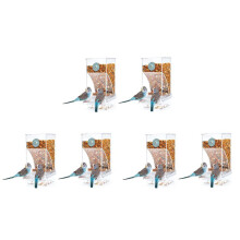 6 PCS Bird Feeders Bird Feeding Cage Transparent Parakeet Seed Container Food Feeder