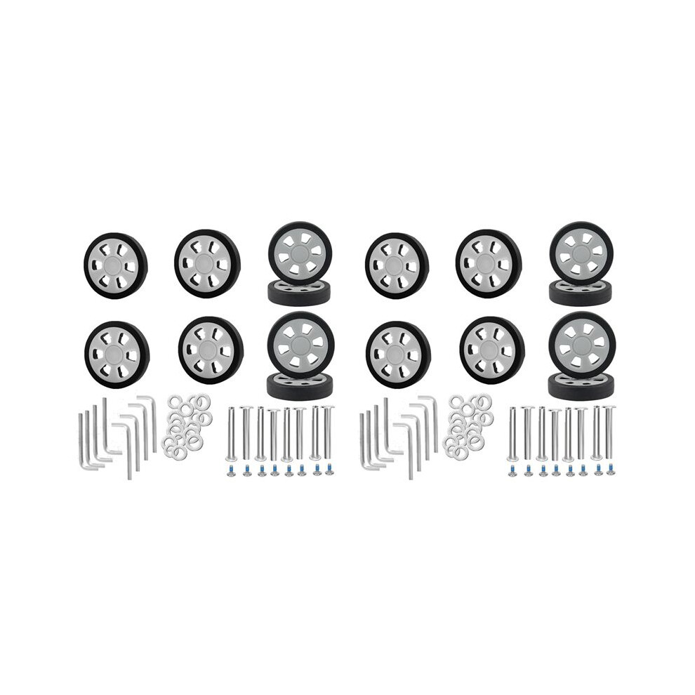 16Pcs Suitcase Wheels Replacement,2.36In/60Mm Thick 0.47In/12Mm Resistant Rubber Mute Caster Luggage Wheels B 4713666637409