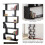 Homcom Estantería librería Negro 80 x 24 x 191 cm 4