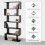 Homcom Estantería librería Negro 80 x 24 x 191 cm 6