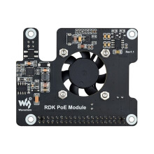 Waveshare for RDK X5 PoE HAT with Fan+Heatsink for D-Robotics RDK X5 Motherboard IEEE 802.3af/At Expansion Board