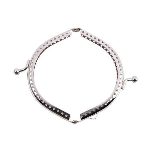 20 Metal Frames Snap Clasp Arch Pattern Coin Style Purse Silver 2