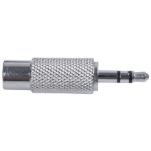 3 Pièces Adaptateur Audio 3,5 mm Stéréo Mâle Vers RCA Mono Femelle, Argent