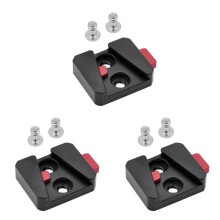 3pz 1/4 Universale V Mount Batteria Adattatore per Piastra A Sgancio Rapido Accessori Base Singola Portatile per Tutti I Ptz e La Fotocamera Nero