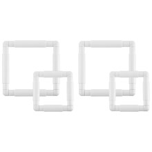 4Pc Ścieg Krzyżykowy Kwadratowe Tamborki Q Zatrzaski do Haftu Krzyżykowego Ramka do Pikowania Tamborek, 6X6 Cal, 8X8 Cal