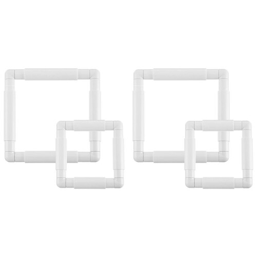4Pc  Stitch Frame Quadrado Bordado Hoops Q Snaps para  Stitch Quilting Frame Sewing Hoop, 6X6 Polegadas, 8X8 Polegadas