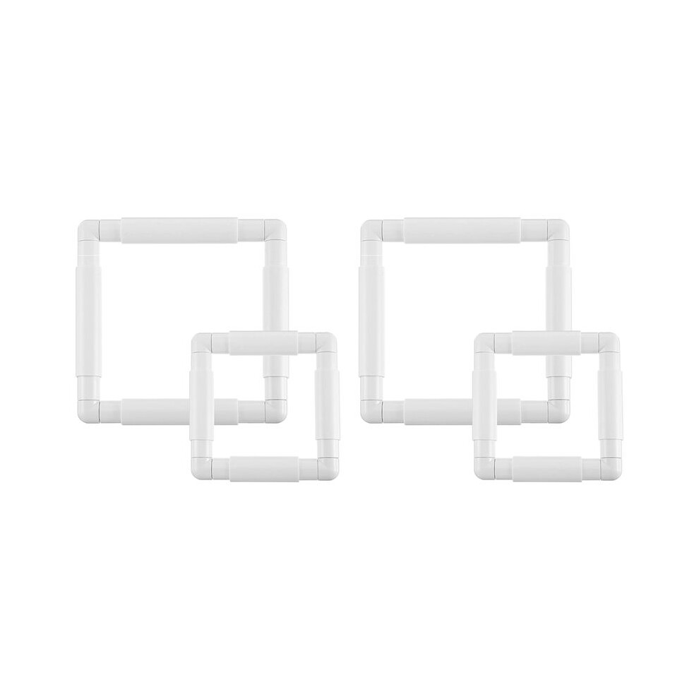 4Pc Stitch Frame Square Embroidery Hoops Q Snaps For Stitch Quilting Frame Sewing Hoop, 6X6 Inch,8X8 Inch 6032884180237