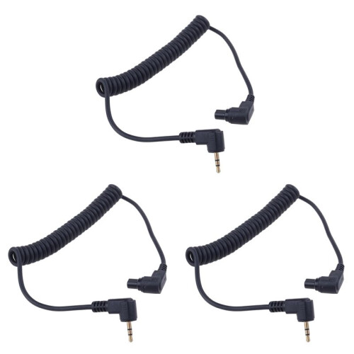 3X 2.5 mm -C3 Off Camera Shutter Release Cable Connection Cable, for  1D / 5D / 6D / 5DII / 5DIII/7D Flash Trigger