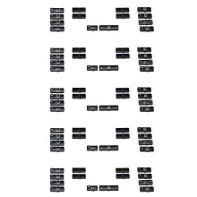5X 14 Button Key Cap Car Air Conditioner A / C Control Panel Button Key Cover for E39 E53 525I 530I M5 X5