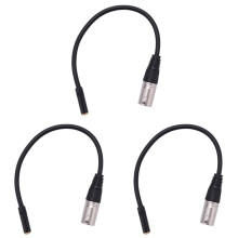 3X 0. Wire 3 Pin Xlr Male to 3.5Mm Female Audio Connector Stereo Microphone Adapter