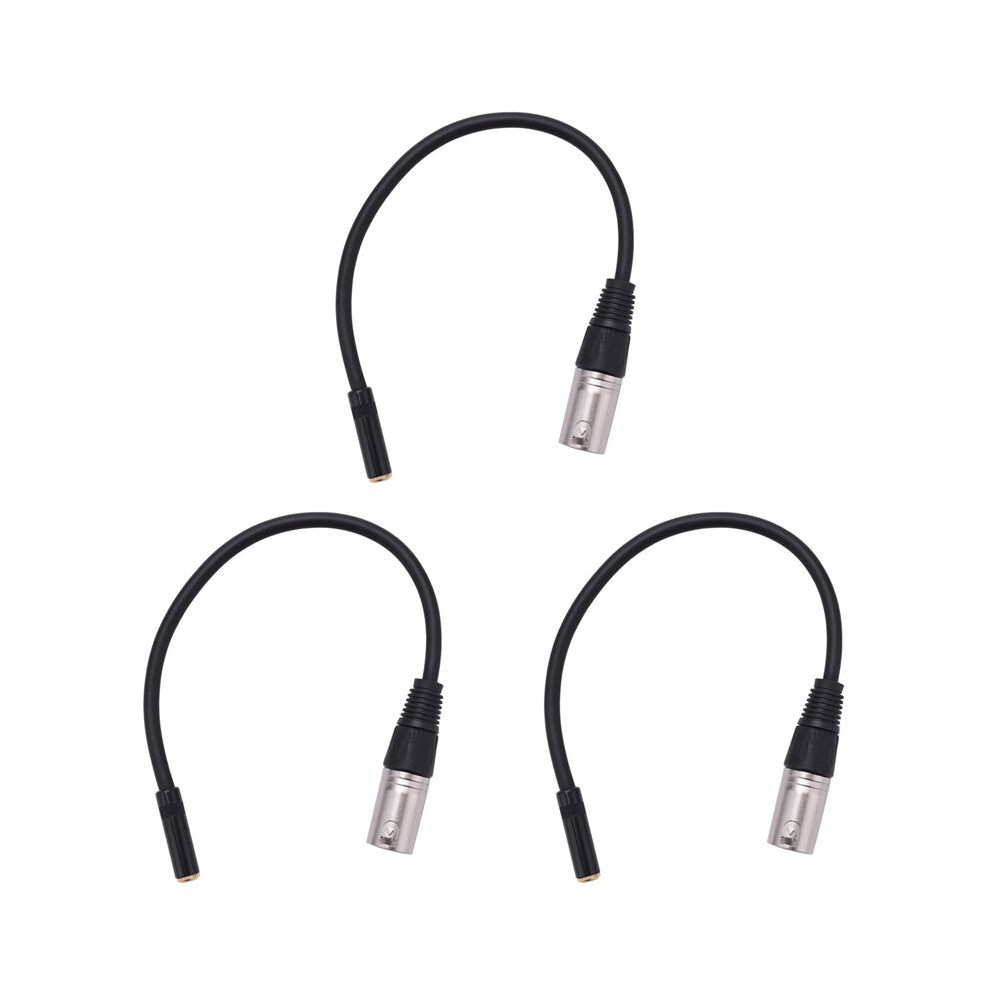 3X 0. Wire 3 Pin Xlr Male To 3.5Mm Female Audio Connector Stereo Microphone Adapter 4712564436978