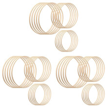 Bamboo Floral Hoop, 45 Pack 3 Sizes Dream Catcher Bamboo Wood Circle Ring for Wedding Decor Dream Catchers and Crafts