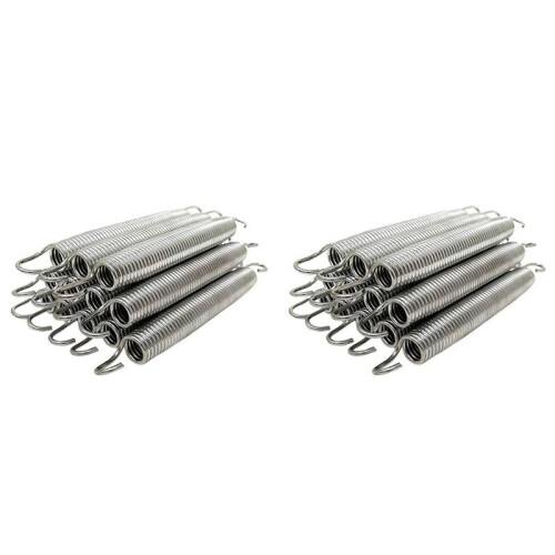 24Pack 6.5Inch Trampoline Spring Steel Replacement Kit for Extra Bounce Trampoline Accessories Silver