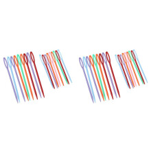36 Pcs Plastic Hand Sewing Yarn Darning Needles 9.3cm; 7cm Each 18Pcs