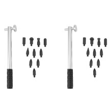 2X Auto Body Dent Repair Tools, Aluminum + Rubber Paintless Dent Repair Hammer, (18pcs )