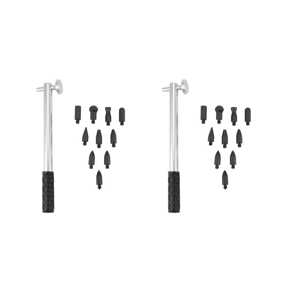 2X Auto Body Dent Repair Tools, Aluminum + Rubber Paintless Dent Repair Hammer, (18Pcs ) 6032751469885