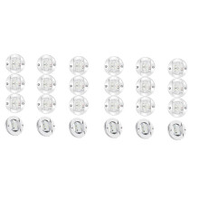 24Pcs Marine Boat Interior Lights,12V LED Boat Deck Courtesy Light 3Inch Round White 6 LED Stern Transom Anchor Light