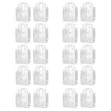 20 Stuks Transparante Geschenkzakken met Handvatten Waterdichte PVC-Boodschappentassen voor Sieraden Snoep Parfum Kerstcadeau Bruiloft