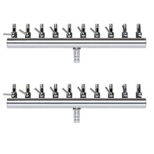 2X 10Way Air Splitter Valve Aquarium Fish Tank Pompe à Air DéBit Splitter Distributeur Pompe Valve Robinet Levier Commande Commutateur Valve