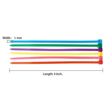 1800 Pieces (300 per Color) Small Colored Zipper Ties 4Inch Multicolor Zipper Ties for Decorating Mesh Garland Supplies