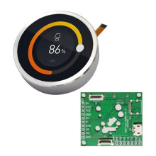 ESP32-C3 Development Board LVGL Rotary Display 1.28inch 240x240 Push Knob UART Screen LCD TFT Module,Silver