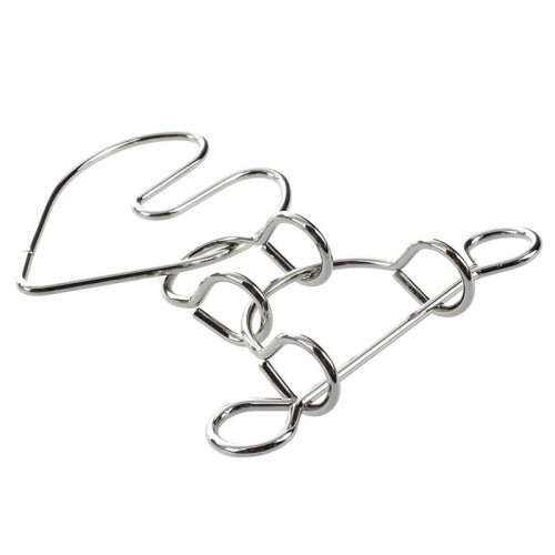 3X Heartbreak Wire Brain Teaser Metal Puzzle 1
