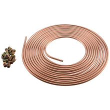 2pcs 25FT 7.62M Tube Nuts Car Roll Tube Coil of 1/4 Inch OD Copper Nickel Brake Pipe Hose Piping Tube Tubing