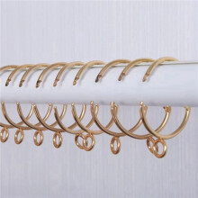 90 Pcs Openable Gold Curtain Rings Open and Close Metal Rustproof Drapery Loops with Eyelet for Hook Pins (1.5 Inch)