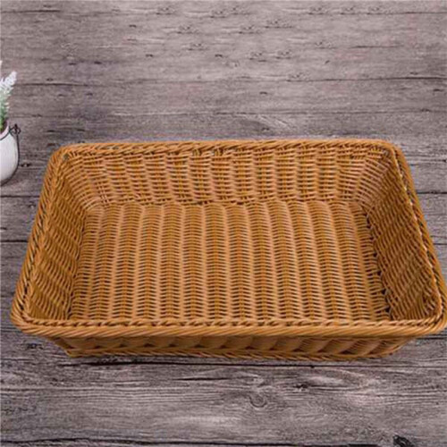 10 Pcs Rectangular Basket for Table or Counter Display for Bread,Fruits and Vegetables Wicker Baskets for Markets,Bakery 1