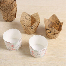 300 Pcs Tulipe Cupcake Liners Tasses de Cuisson Muffin Liner Papier Graisse Cupcake Wrappers pour Mariage, Fête D'Anniversaire