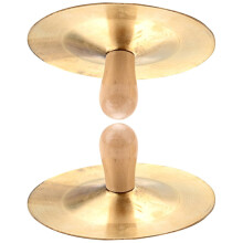 Finger Cymbals Copper Color with Handles for Belly Dance Performance Clear Rhythmic Sound Durable Finish