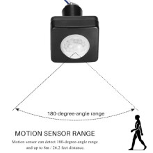 4X 220V Human Body Infrared Sensor Infrared Body Sensor LED Flood Light PIR Motion Sensor Adjustable Black