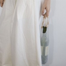 Portable Water Bottle Insulation Cup Storage Bag Czech-Diamond Rhinestone Red Wine Bag Hand-Carrying Shiny Handwoven Bag