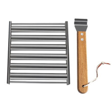 Hot Dog Roller Sausage Roller Rack,Sausage Roll Rack Stainless Steel BBQ Hot Dog Rack, Hot Dog Roller for Camping Food S