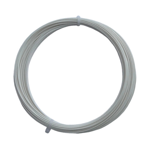 Corde de raquette de tennis en polyester, haute élasticité-Blanc