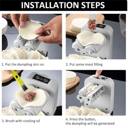 Automatic Dumpling Maker Household Double  Non-Slip Dumpling Maker Machine Press Mold Making Tool Manual Kitchen B 2