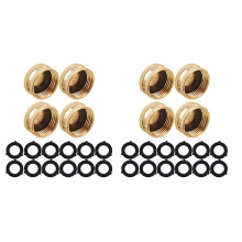 Garden Hose Female End Cap, Brass Spigot Cap with Extra 24 Washers, 3/4 Inch, 8-Pack