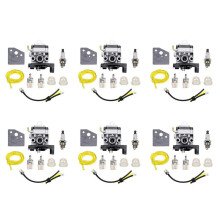 6X Carburetor Gasket Fuel Pipe Assembly for GX25 GX35 GX 25 35 HHT35 HHT35S FG110 Lawn Mower Engine