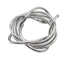 Zilveren visschubben gevlochten buisaas Vis-8 mm