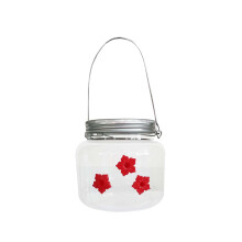 Hummingbird Feeder with Clear Visible Reservoir for Easy Nectar Monitoring, Hanging Outdoor Garden Patio Decor