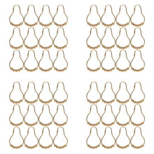 Rustproof Shower Curtain Hooks Frictionless Stainless Steel for Shower Curtains Rods Polished Gold Set of 48 Hooks