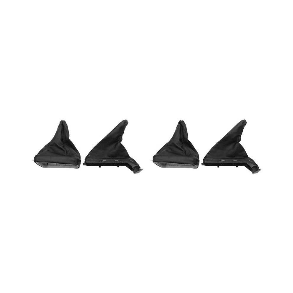 4Pcs Car Handbrake Gear Shift Boot Gaiter Gaitor Pu Leather For Astra G Zafira A 1998-2004 Black 4711290828378