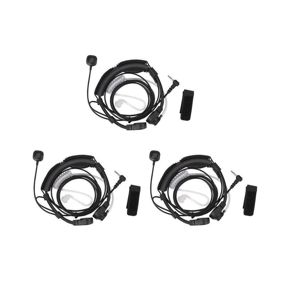3Pcs 2.5Mm Throat Microphone Earpiece Headset Mic Ptt For Radio Tlkr T5 T80 T60 T6 T8 Talkabout Mr350r T6500 6032401366175