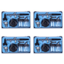 4X Siphon Feed Dual Action 0.35Mm Airbrush Kit Spray Tool Air Brush for Makeup Cake Art Painting Temporary Body