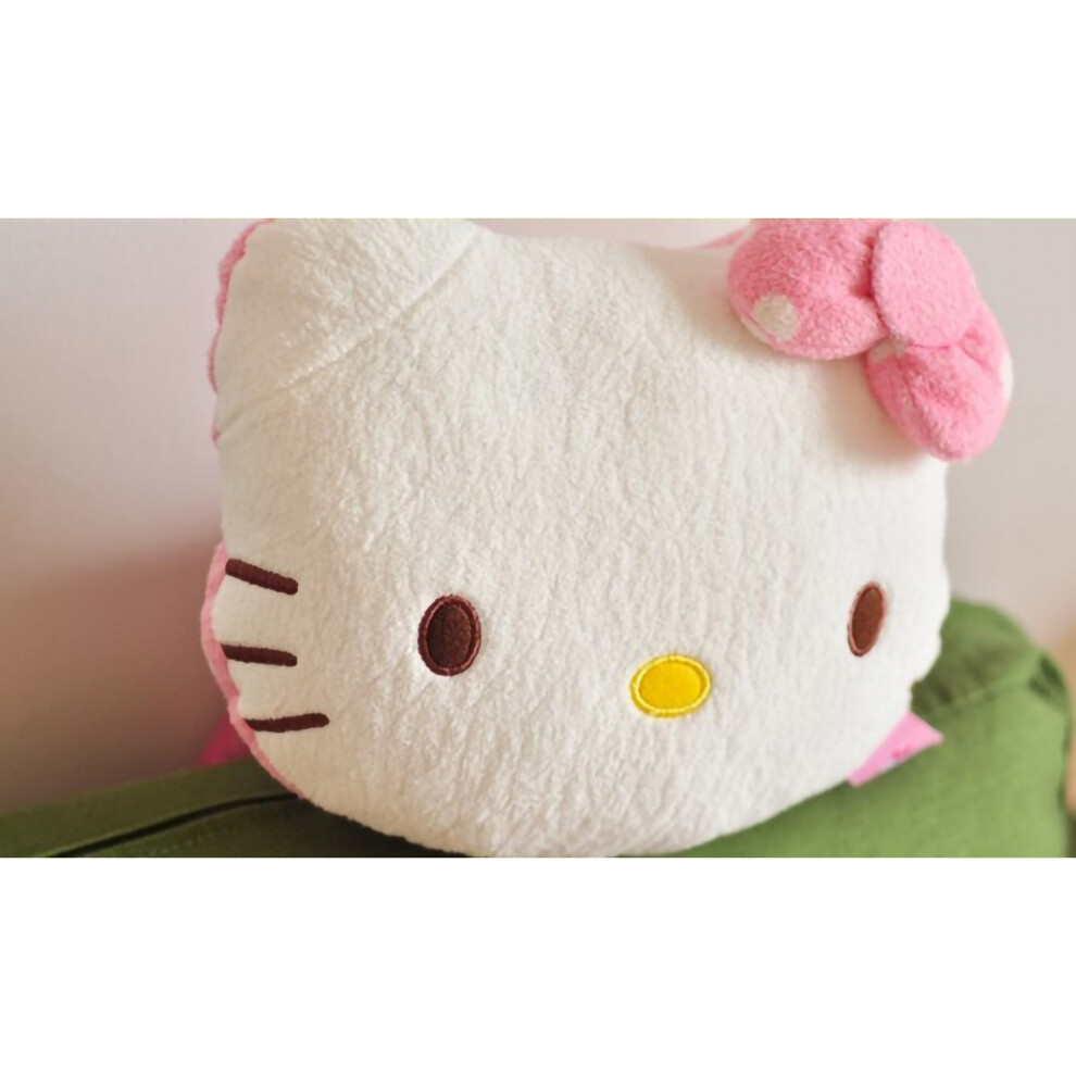 Big Eye Cartoon Cat Car Headrest Pillow Plush Neck Rest 24X18cm 8731390635399