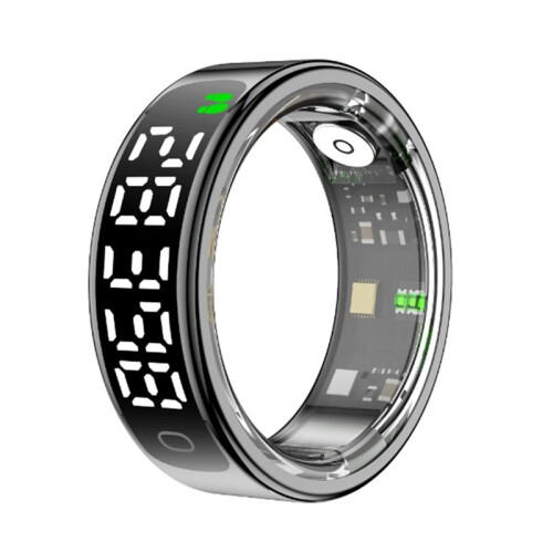 Smarter Ring mit Multifunktionsdisplay, Unisex-Ring mit Herzfrequenz-, Blutsauerstoff- und Schlafüberwachung für Android und IOS 13