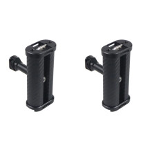 2X Side Handle Handgrip with Dual 1/4 Screw Mount for Mirrorless Digital Camera DSLR Camera Cage Built-in Wrench