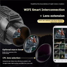4K-WLAN-Nachtsichtmonokular mit 68 MP Infrarot-Makroobjektiv, 28-Fachem Digitalzoom und 128-GB-Speicherkarte