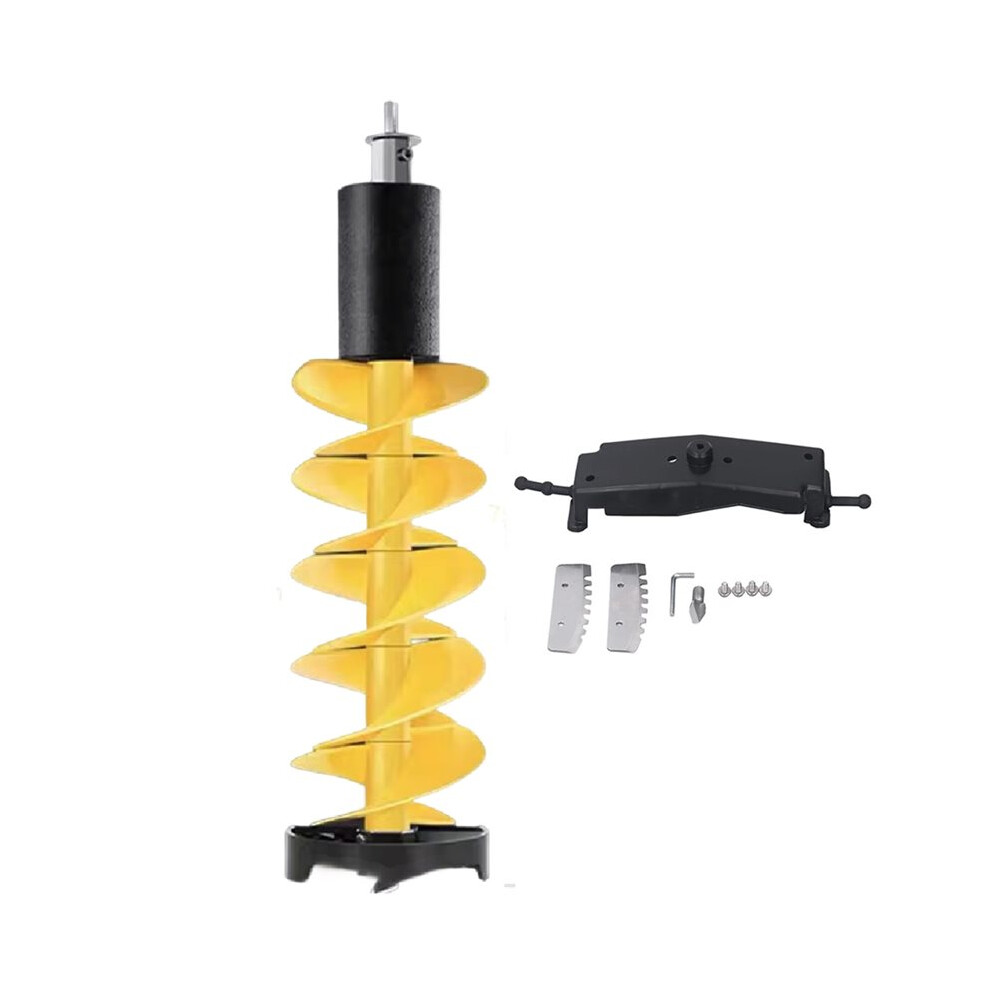 6In Electric Ice Auger Kit Incisive Blades Impact Resistantice Drill Auger With Positioner For Fishing Emergency A 4712536708744